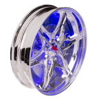 OOTB Wanduhr Felge mit blauer LED D: ca. 27 cm