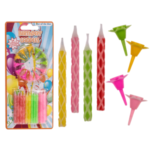 OOTB 24 Geburtstagskerzen mit 12 Tortenhaltern