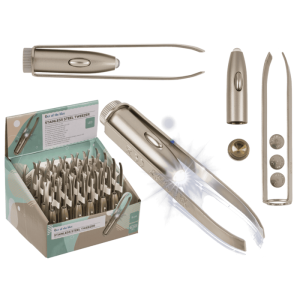 OOTB Edelstahl-Pinzette mit LED (inkl. Batterien)