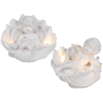 OOTB Liegender Engel mit Perle in Muschel & LED