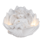 OOTB Liegender Engel mit Perle in Muschel & LED