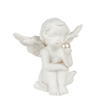 OOTB Sitzender Engel mit Perle ca. 5 cm
