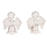 OOTB Kniender Engel mit silberfarbenem Kristallkreuz