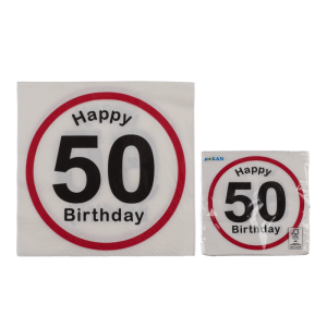 OOTB Papier-Servietten Happy Birthday - 50