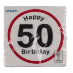 OOTB Papier-Servietten Happy Birthday - 50