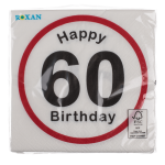 OOTB Papier-Servietten Happy Birthday - 60