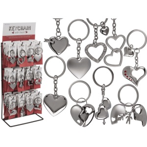 OOTB Metall-Schlüsselanhänger Herz ca. 8 cm