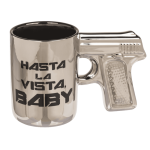 OOTB Silberfarbener Becher Hasta la vista baby