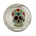 OOTB Glas-Aschenbecher Coloured Skull ca. 8 x 4 cm