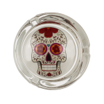 OOTB Glas-Aschenbecher Coloured Skull ca. 8 x 4 cm