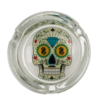 OOTB Glas-Aschenbecher Coloured Skull ca. 8 x 4 cm