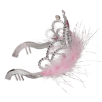 OOTB Party-Krone mit rosa Dekosteinen & Plüsch