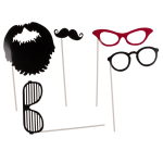 OOTB Party-Foto-Verkleidung auf Stick (Schnurrbart