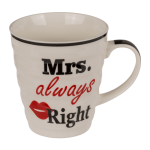 OOTB Porzellan-Becher Mr Right & Mrs Always Right