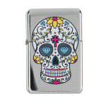 OOTB Benzin-Feuerzeug Coloured Skull 6-fach sortiert