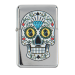 OOTB Benzin-Feuerzeug Coloured Skull 6-fach sortiert