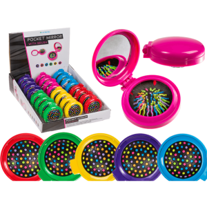 OOTB Taschenspiegel mit Bürste Colours ca. 7 cm