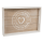 OOTB Weiß/naturfarbenes Holz-Tablett I love my home
