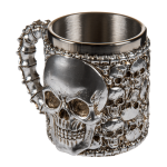 OOTB Silberfarbener Becher Skull