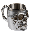 OOTB Silberfarbener Becher Skull