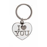 OOTB Metall-Schlüsselanhänger Herz mit I love you