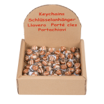 OOTB Metall-Schlüsselanhänger Naturholz-Mini Herz