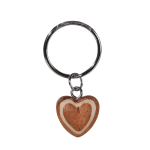 OOTB Metall-Schlüsselanhänger Naturholz-Mini Herz