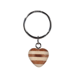 OOTB Metall-Schlüsselanhänger Naturholz-Mini Herz