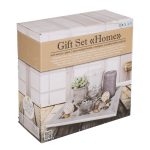 OOTB Weiß/naturfarbener Holz-Teller ca. 20 x 20 cm