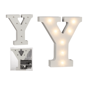 OOTB Beleuchteter Holz-Buchstabe Y mit 7 LED