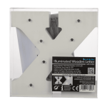OOTB Beleuchteter Holz-Buchstabe X mit 8 LED