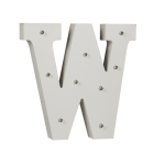 OOTB Beleuchteter Holz-Buchstabe W mit 9 LED