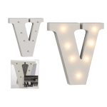 OOTB Beleuchteter Holz-Buchstabe V mit 7 LED