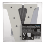OOTB Beleuchteter Holz-Buchstabe V mit 7 LED