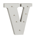 OOTB Beleuchteter Holz-Buchstabe V mit 7 LED