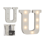 OOTB Beleuchteter Holz-Buchstabe U mit 7 LED