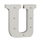OOTB Beleuchteter Holz-Buchstabe U mit 7 LED