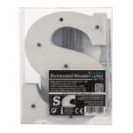 OOTB Beleuchteter Holz-Buchstabe S mit 7 LED