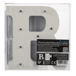 OOTB Beleuchteter Holz-Buchstabe R mit 9 LED