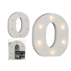 OOTB Beleuchteter Holz-Buchstabe O mit 6 LED