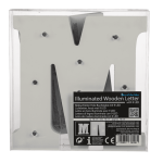 OOTB Beleuchteter Holz-Buchstabe M mit 9 LED