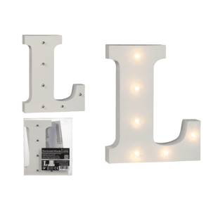 OOTB Beleuchteter Holz-Buchstabe L mit 6 LED