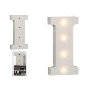 OOTB Beleuchteter Holz-Buchstabe I mit 4 LED