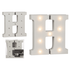 OOTB Beleuchteter Holz-Buchstabe H mit 9 LED