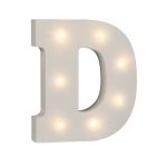 OOTB Beleuchteter Holz-Buchstabe D mit 7 LED
