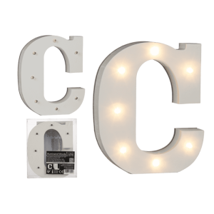 OOTB Beleuchteter Holz-Buchstabe C mit 7 LED