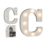 OOTB Beleuchteter Holz-Buchstabe C mit 7 LED