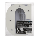 OOTB Beleuchteter Holz-Buchstabe C mit 7 LED