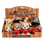 OOTB Sitzende Plüsch-Hunde mit Herz ca. 14 cm