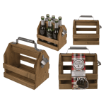 OOTB Holz-Flaschenhalter mit Metall-Flaschenöffner